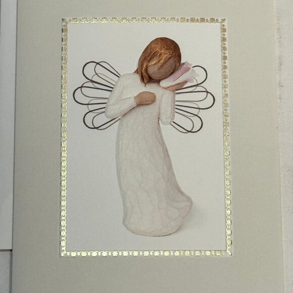 Willow Tree Friendship Figure Demdaco 26155 Boxed + Thinking of You Greet Card - Picture 12 of 14